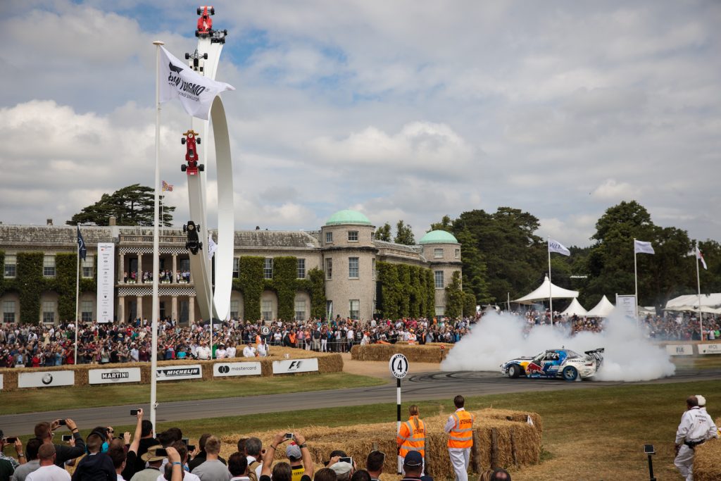 CHICHESTER, ENGLAND - JULY 01: A 'Radbul' Mazda MX-5 car performs a wheel spin at Goodwood Festival of Speed on July 01, 2017 in Chichester, England. The Goodwood Festival of Speed is an annual motor racing event held in the grounds of Goodwood House. The four day event features a hill climb and displays of super and classic cars. (Photo by Jack Taylor/Getty Images)